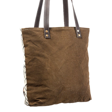 OHLAY KB370 TOTE Upcycled Wool Canvas Embossed Hair-on Genuine Leather women bag western handbag purse